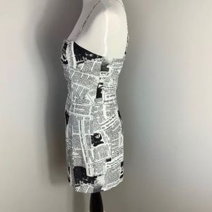 Superdown Newspaper Print Dress Size Small
